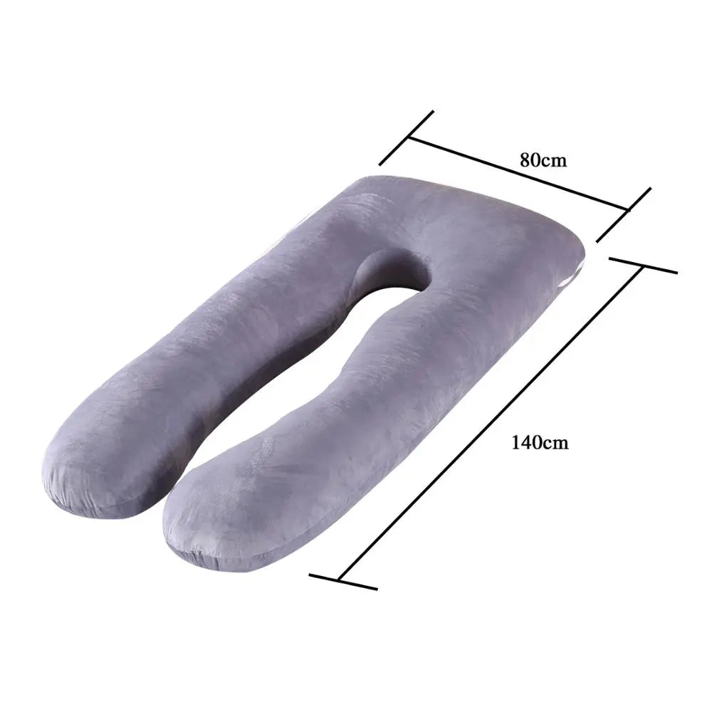 U-Shape Pregnancy Pillow – Full-Body Support, Washable Cover | Loam & Linen
