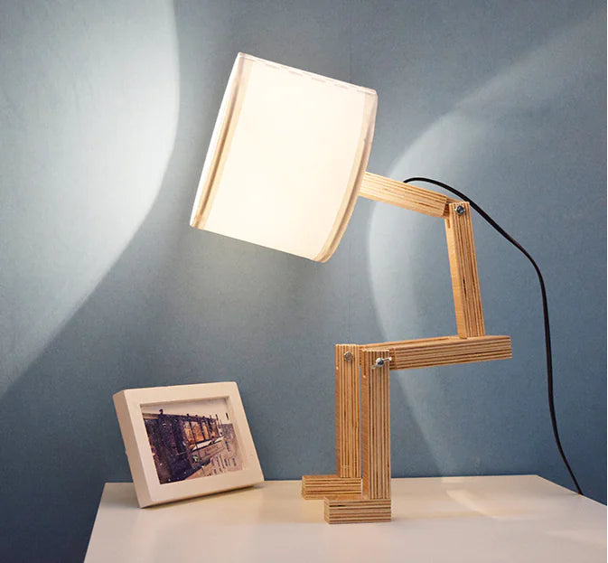 Wooden Desk Lamp – Adjustable, Nordic Design | Loam & Linen