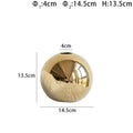 Gold Ceramic Sphere Vase – Reflective Gold, S–L | Loam & Linen
