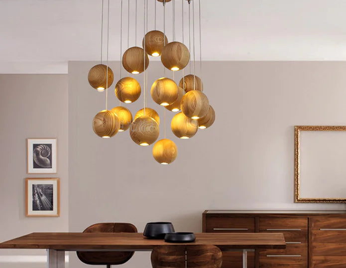 Handcrafted Wooden Pendant Light