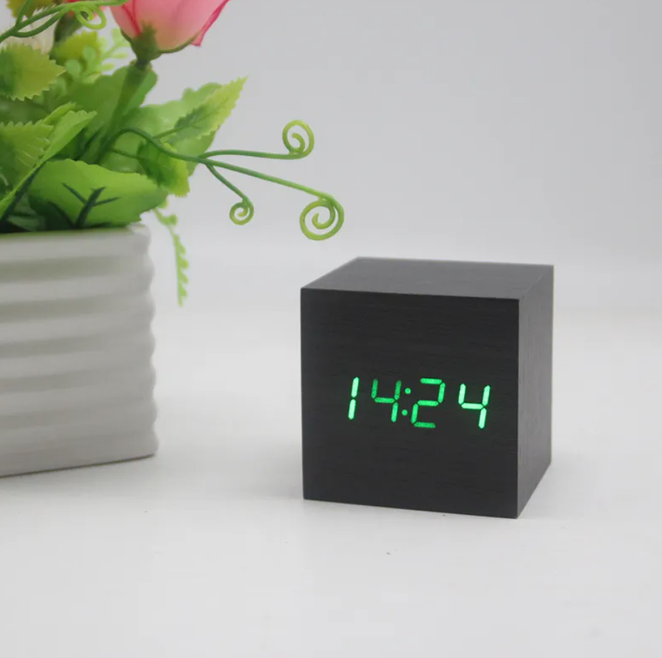 Wooden Digital Alarm Clock