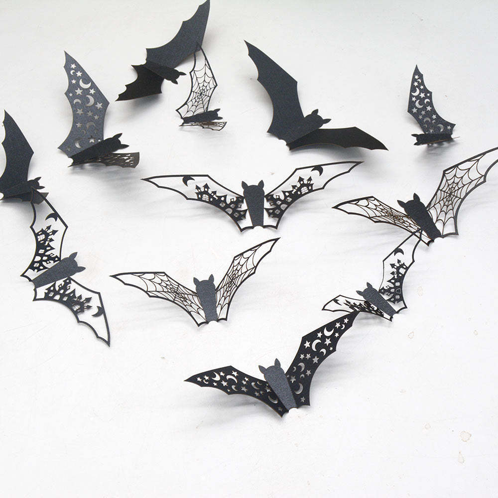 3D Paper Bat Wall Decor – Hollow Bats, 12–96 Pieces | Loam & Linen