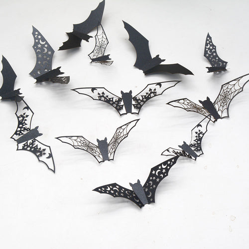 3D Paper Bat Wall Decor – Hollow Bats, 12–96 Pieces | Loam & Linen