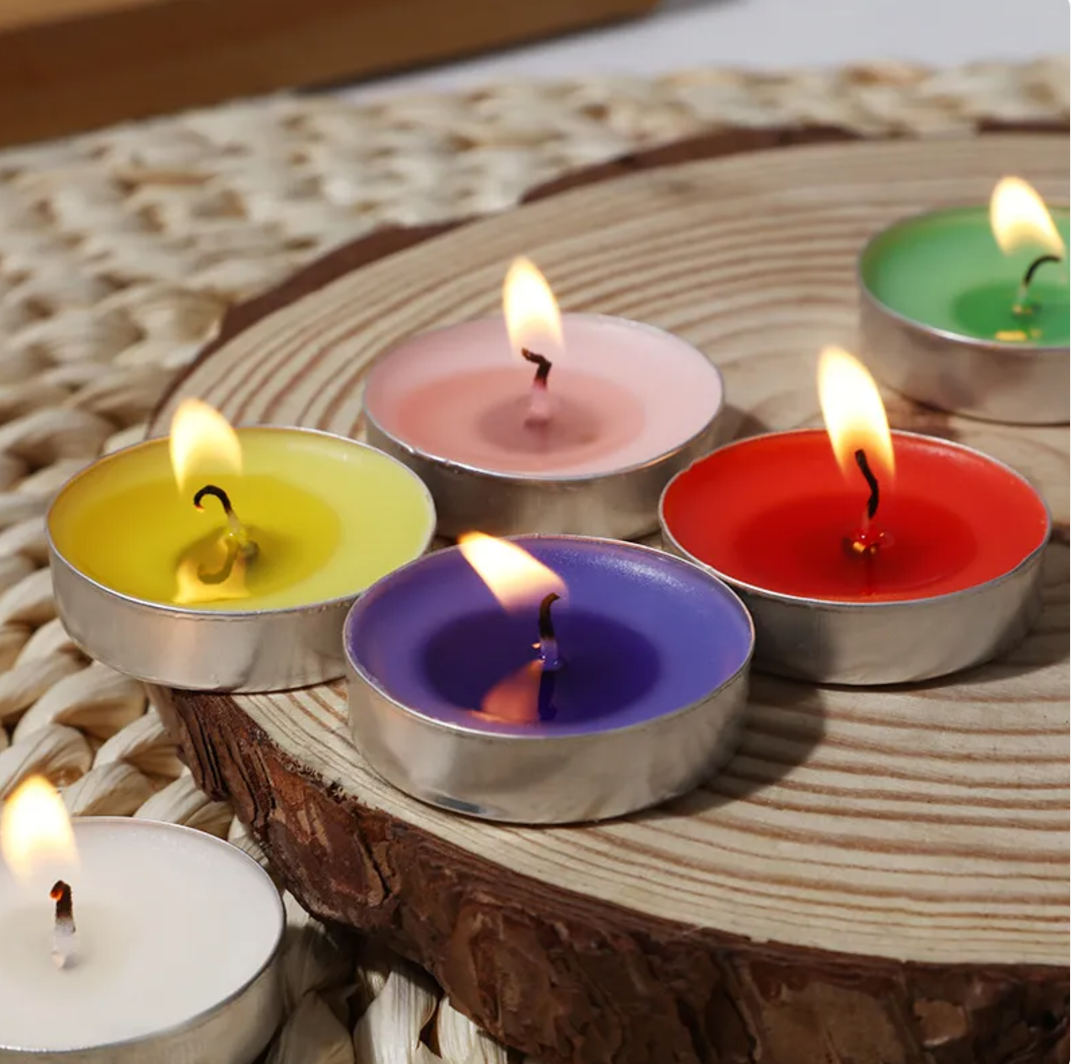 Aluminium Tealight Candle Set – 10 Pack, 7 Colours | Loam & Linen