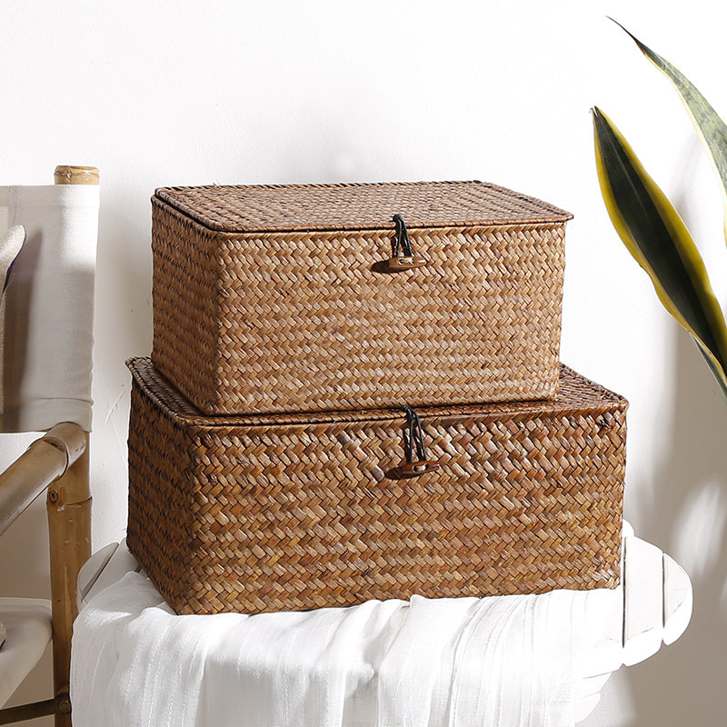 Seagrass Storage Box with Lid