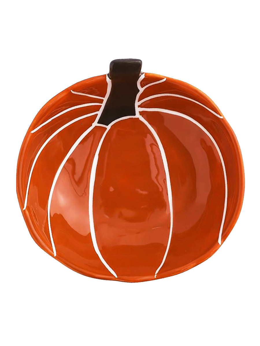 Ceramic Pumpkin Bowl – Porcelain, Bowl or Plate, Orange | Loam & Linen