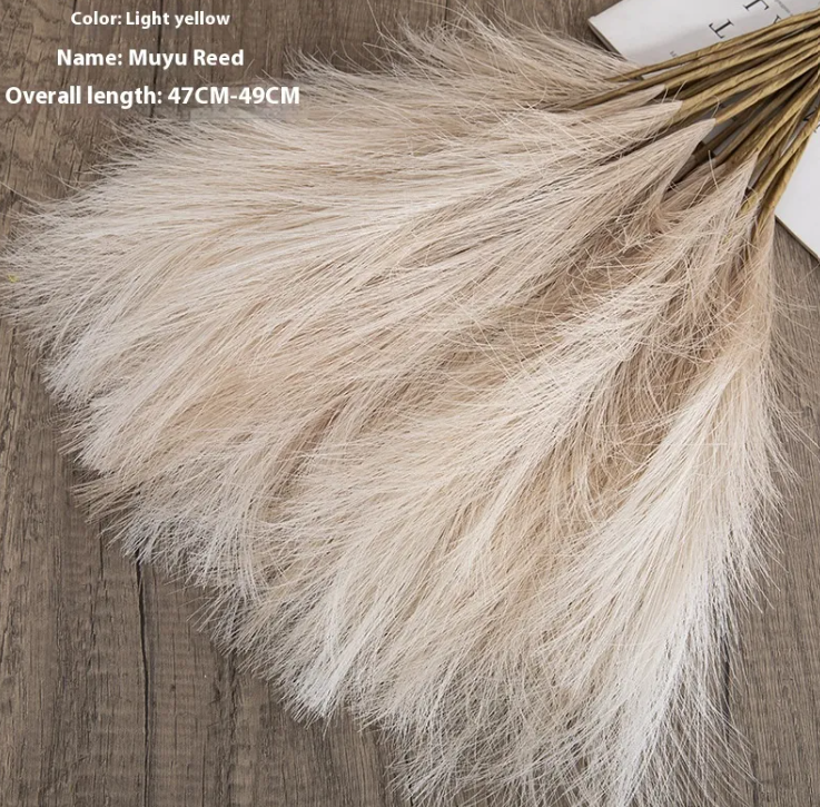 Faux Pampas Grass Stems – Non-Shedding, Beige & Brown | Loam & Linen