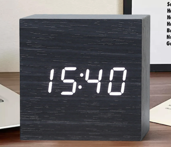 Wooden Digital Alarm Clock
