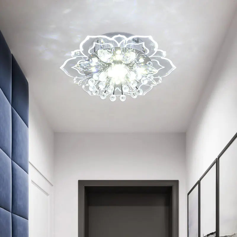 Gold Crystal Ceiling Light