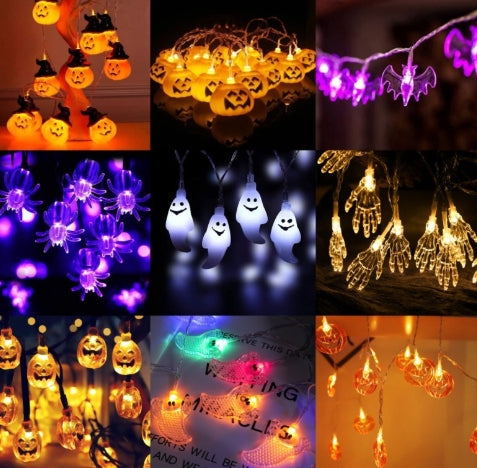 LED Pumpkin String Lights – 1.2m, 10 Lights, Waterproof | Loam & Linen