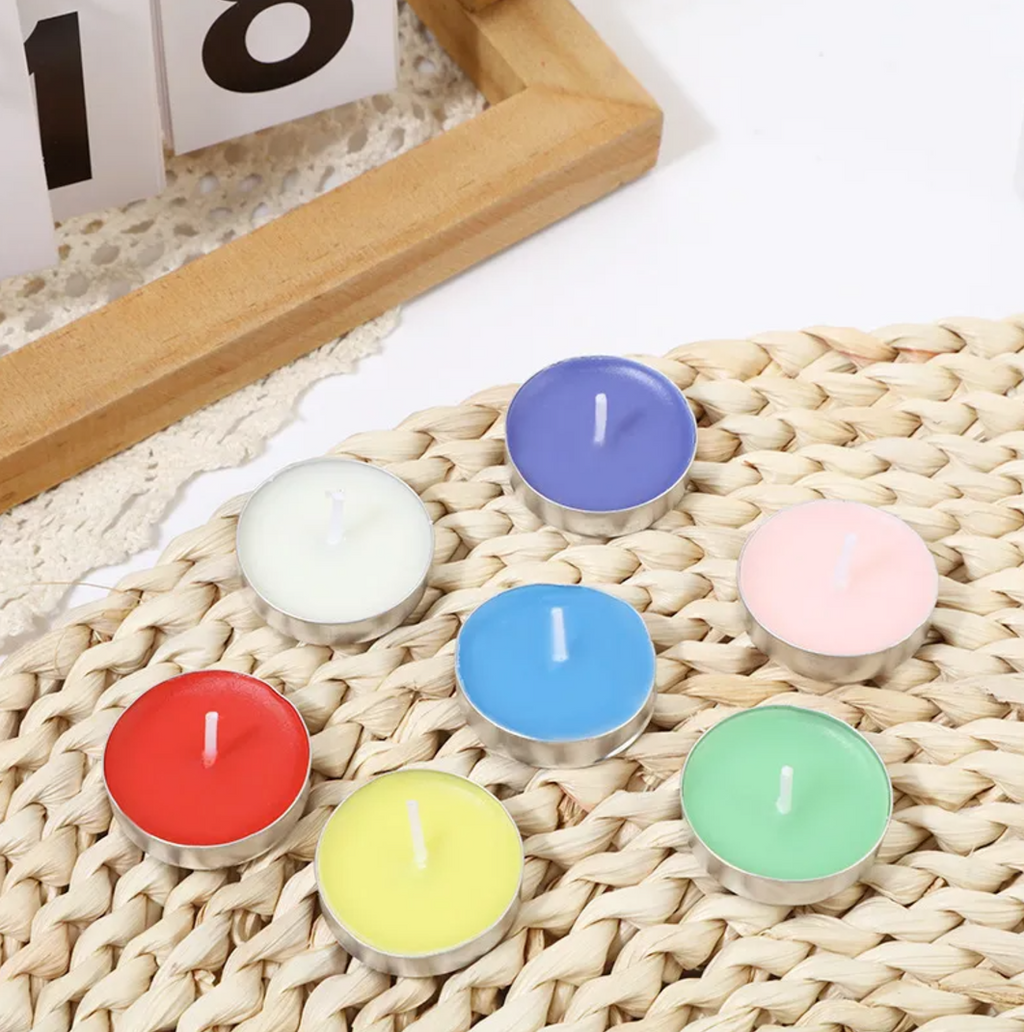 Aluminium Tealight Candle Set – 10 Pack, 7 Colours | Loam & Linen