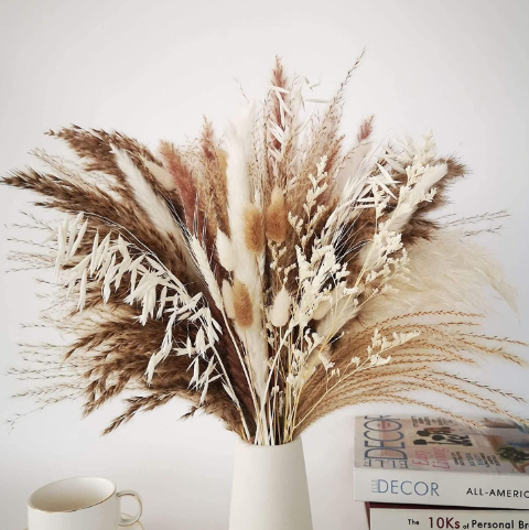Boho Dried Flower Bouquet – Preserved, Undyed Natural | Loam & Linen
