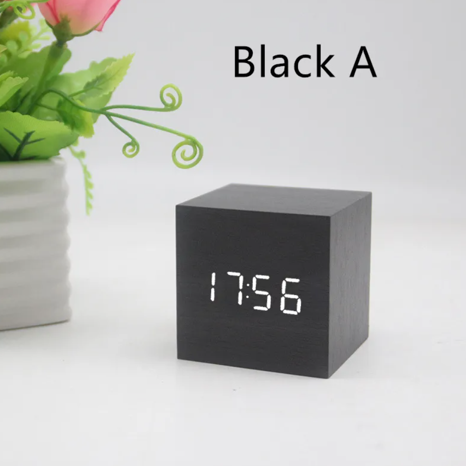 Wooden Digital Alarm Clock