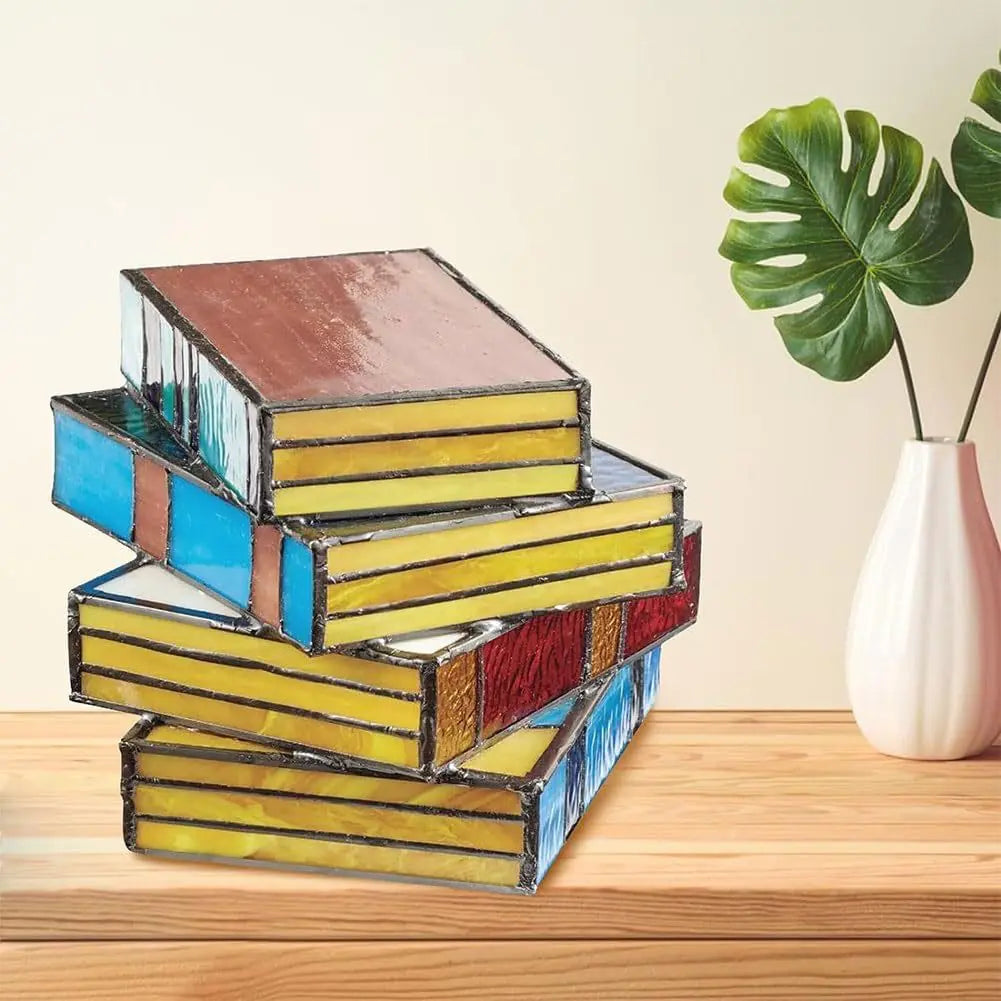 Stained Glass Book Lamp