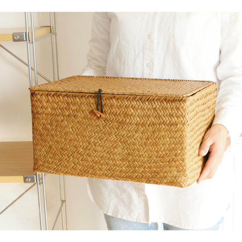 Seagrass Storage Box with Lid