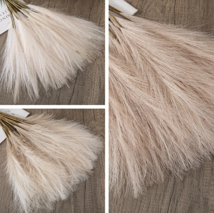 Faux Pampas Grass Stems – Non-Shedding, Beige & Brown | Loam & Linen