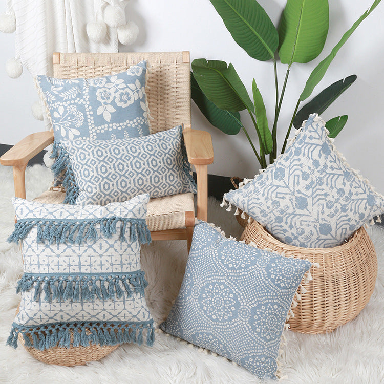 Tasseled Tufted Cushion Cover