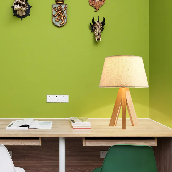 Wooden Tripod Floor Lamp