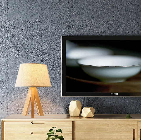 Wooden Tripod Floor Lamp