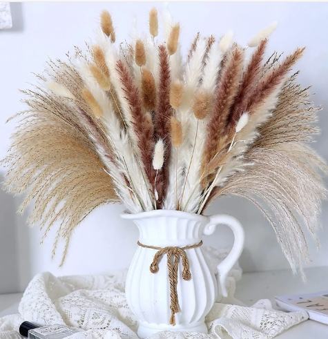 Boho Dried Flower Bouquet – Preserved, Undyed Natural | Loam & Linen