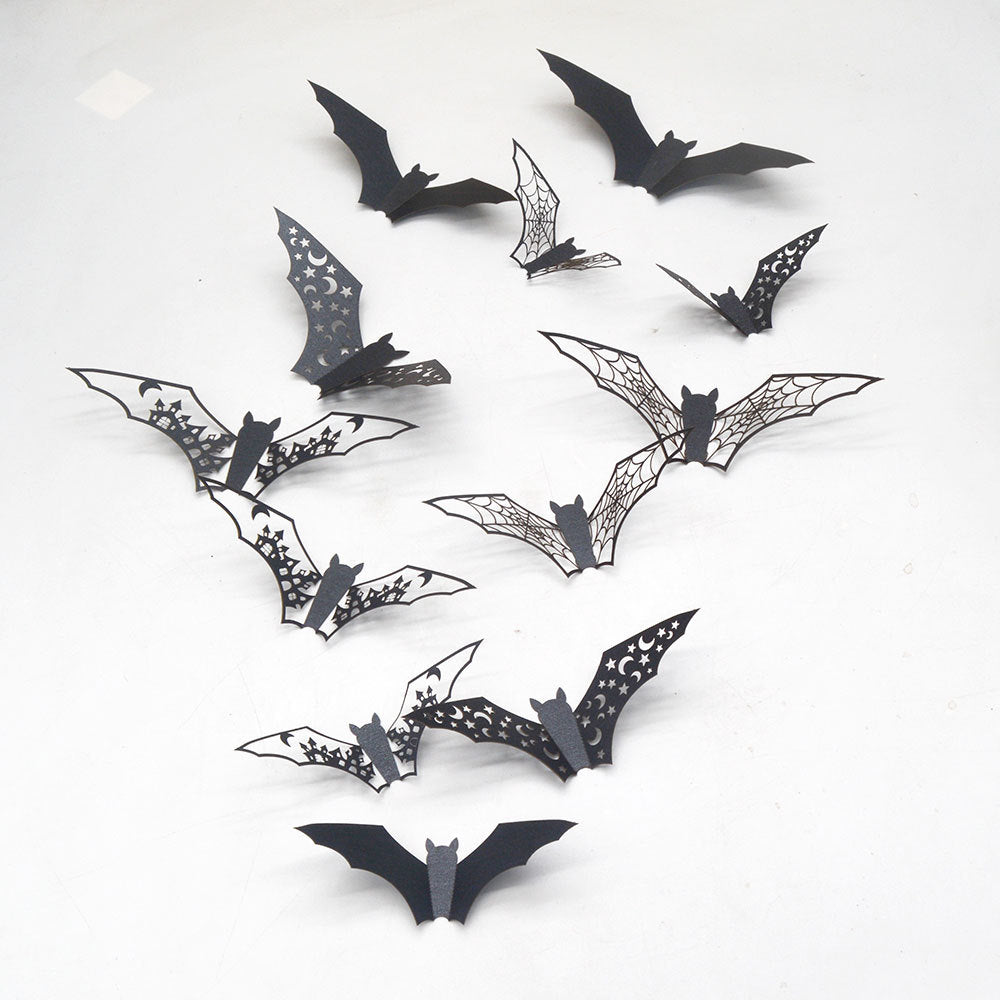 3D Paper Bat Wall Decor – Hollow Bats, 12–96 Pieces | Loam & Linen