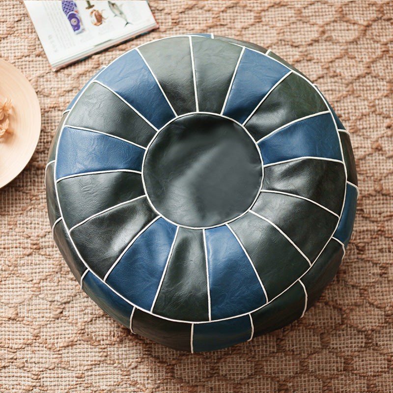 Moroccan Leather Pouf