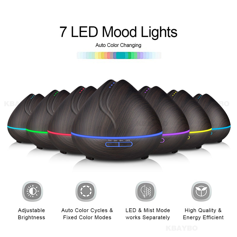 Wood Grain Humidifier & Oil Diffuser