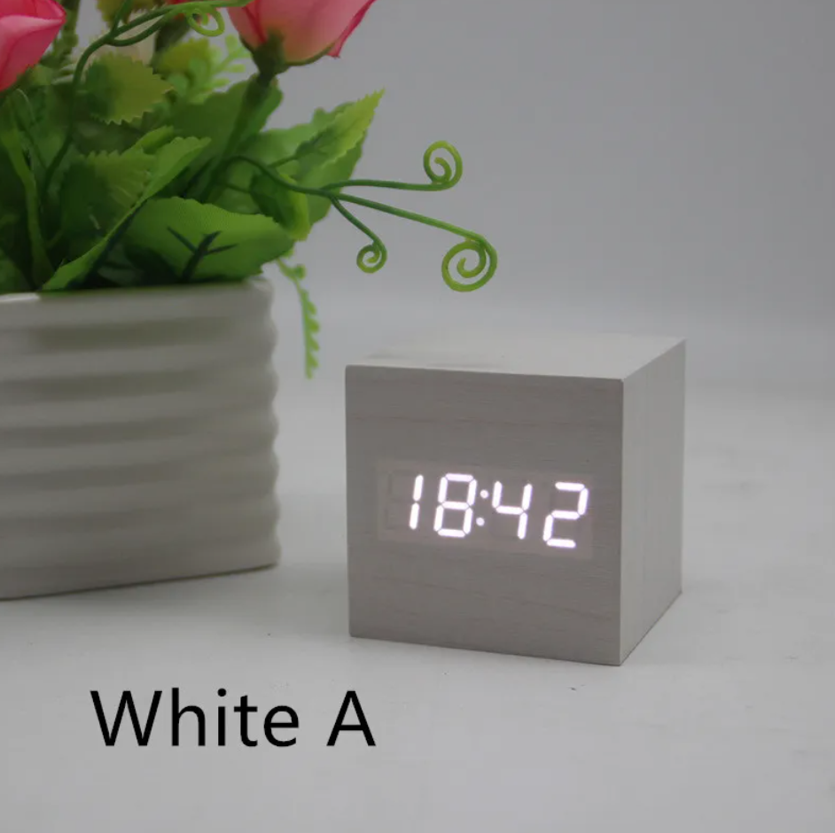 Wooden Digital Alarm Clock