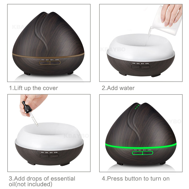 Wood Grain Humidifier & Oil Diffuser