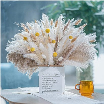 Dried Pampas Grass Bouquet – 60cm, 15 Stems, Natural Tones | Loam & Linen
