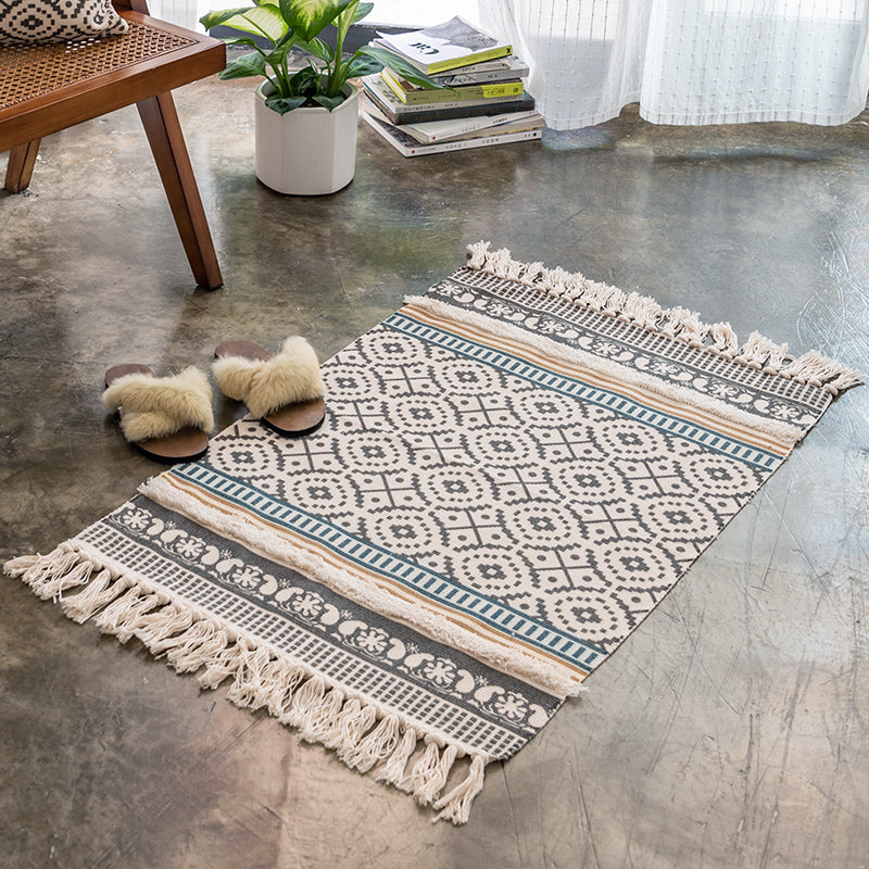 Cotton Linen Tufted Rug