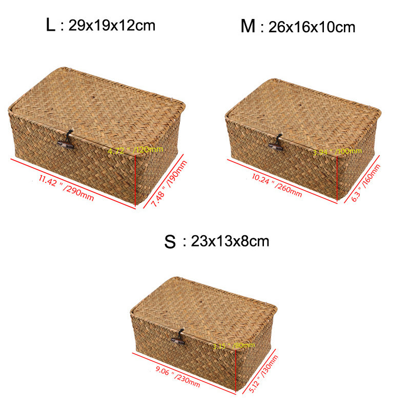 Seagrass Storage Box with Lid