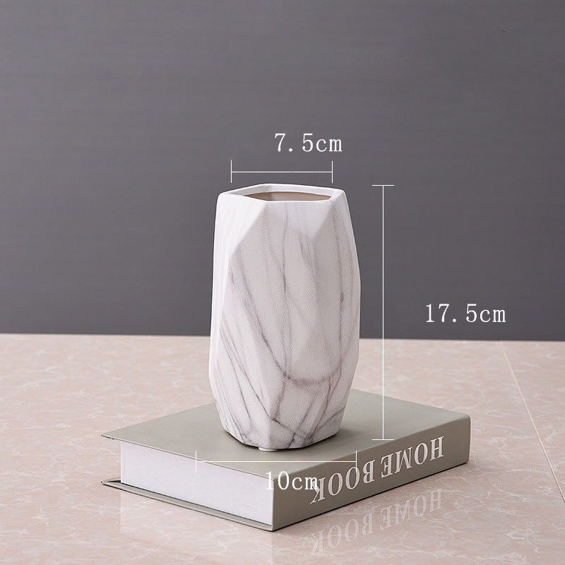 Stone-Pattern Ceramic Vase