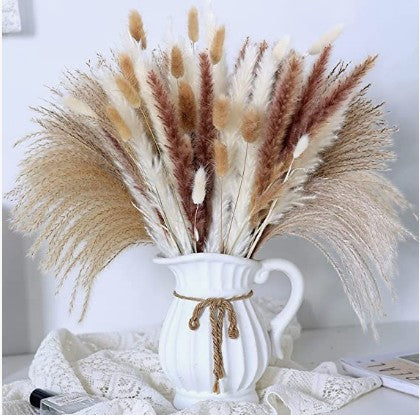 Dried Pampas Grass Bouquet – 60cm, 15 Stems, Natural Tones | Loam & Linen