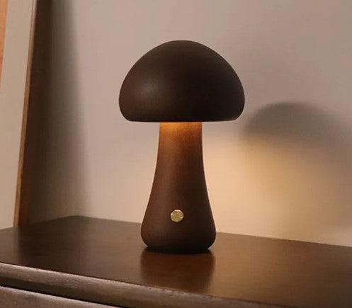 Wooden Mushroom Night Light