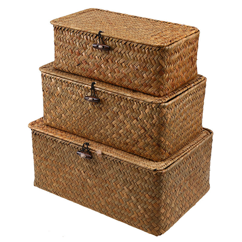 Seagrass Storage Box with Lid