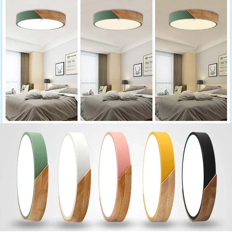 Nordic Wooden Ceiling Light