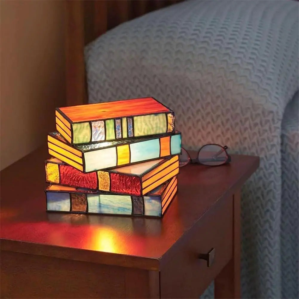 Stained Glass Book Lamp