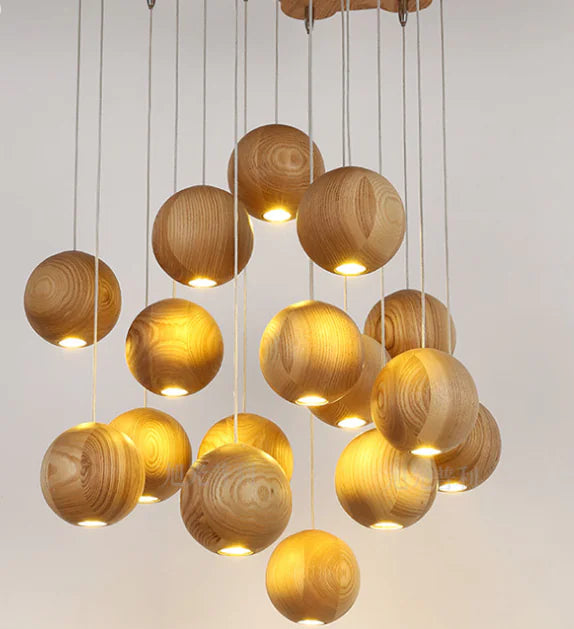 Handcrafted Wooden Pendant Light