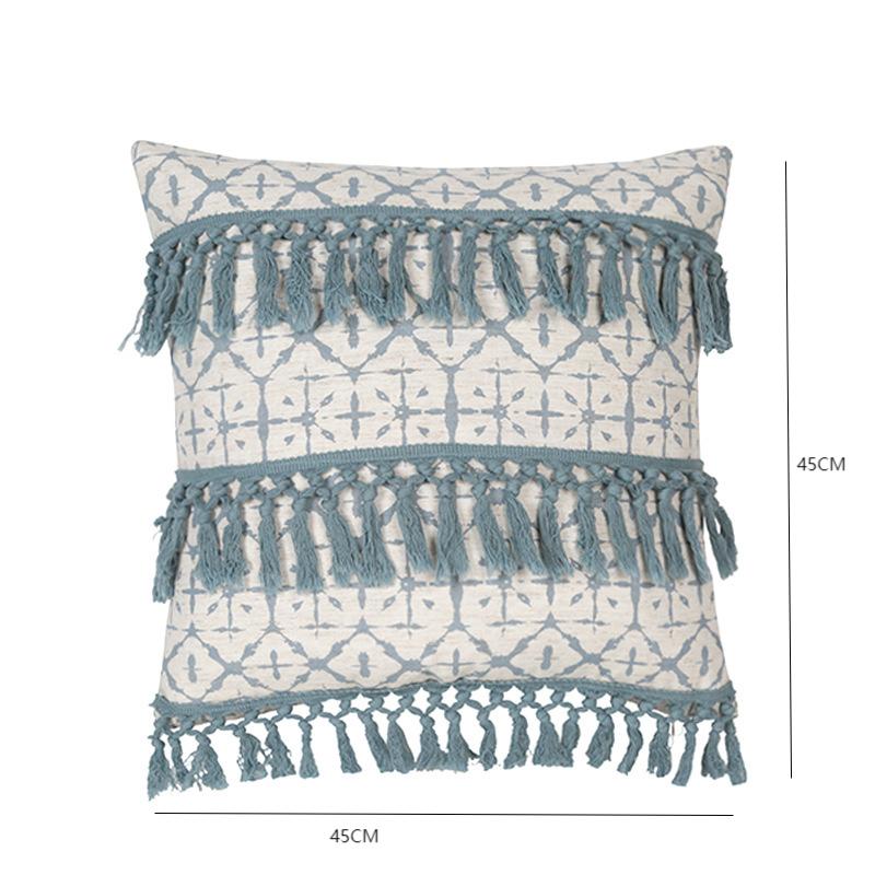 Tasselled Tufted Cushion Cover – Cotton-Linen, 5 Patterns | Loam & Linen