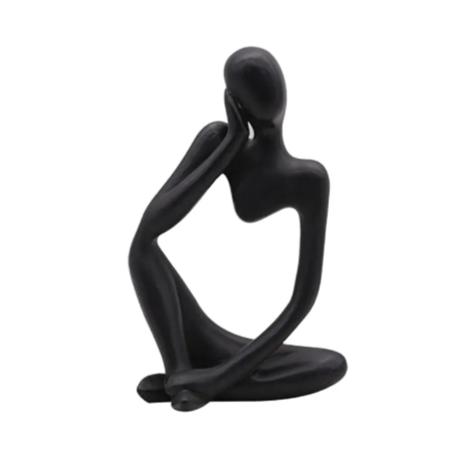 Abstract Thinker Resin Sculpture