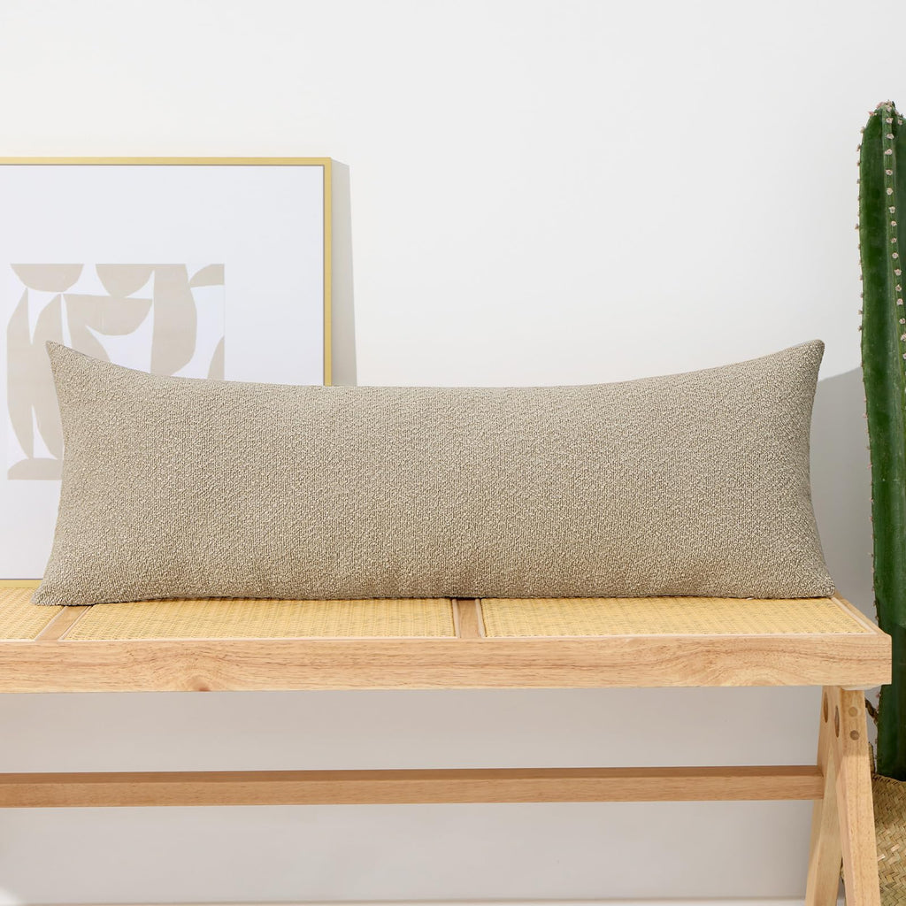 Cream Bouclé Lumbar Cover