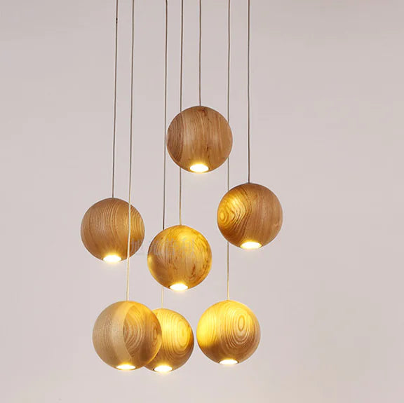 Handcrafted Wooden Pendant Light