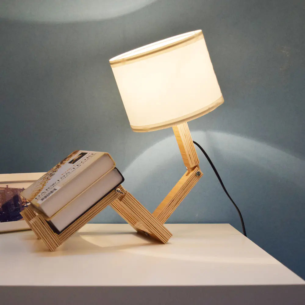 Wooden Desk Lamp – Adjustable, Nordic Design | Loam & Linen