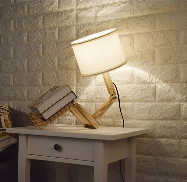 Wooden Desk Lamp – Adjustable, Nordic Design | Loam & Linen