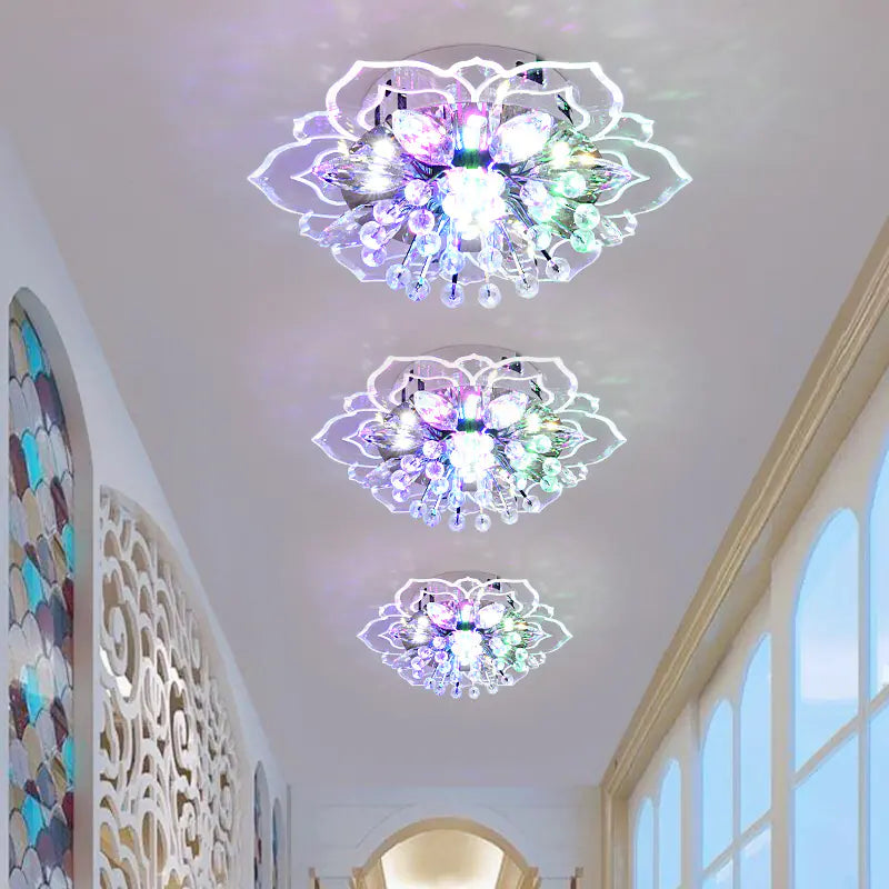 Gold Crystal Ceiling Light