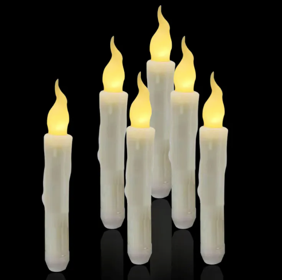 Flameless LED Candle Set – 6 Pack, Remote & Timer, 17cm | Loam & Linen