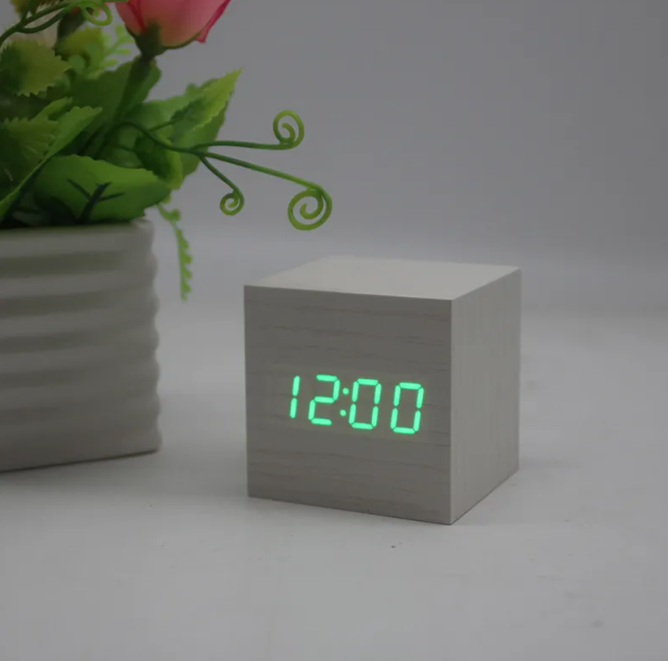 Wooden Digital Alarm Clock