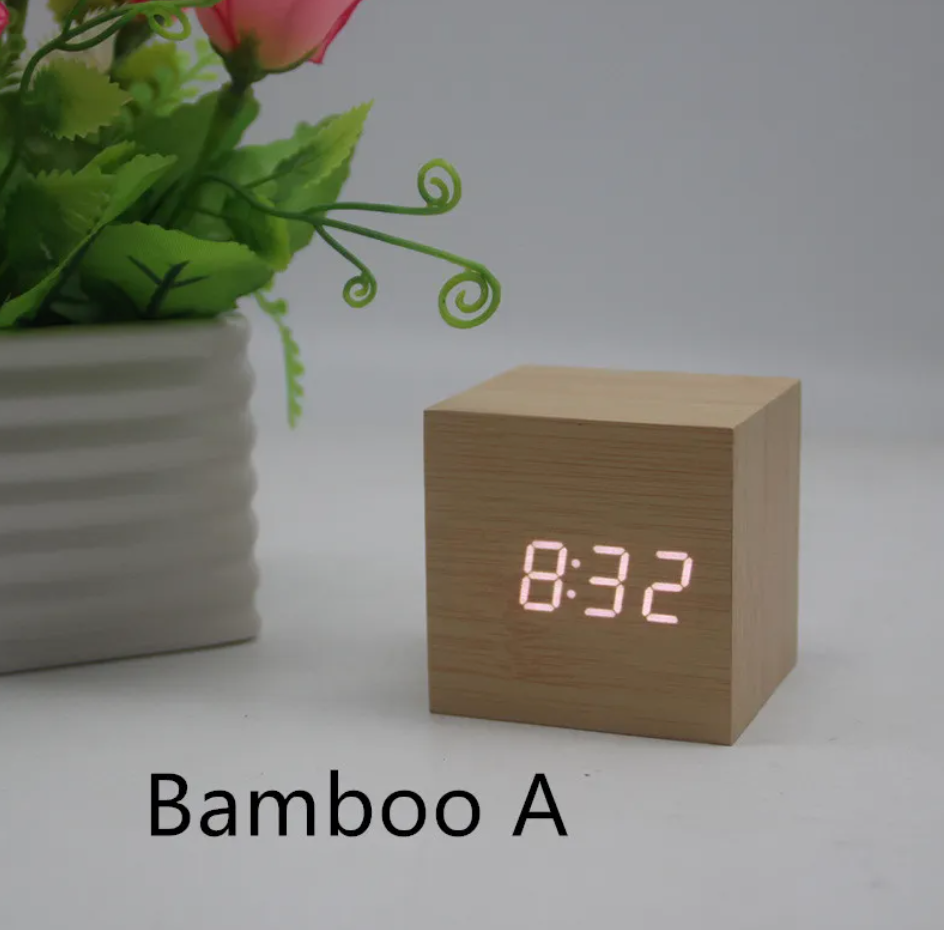 Wooden Digital Alarm Clock