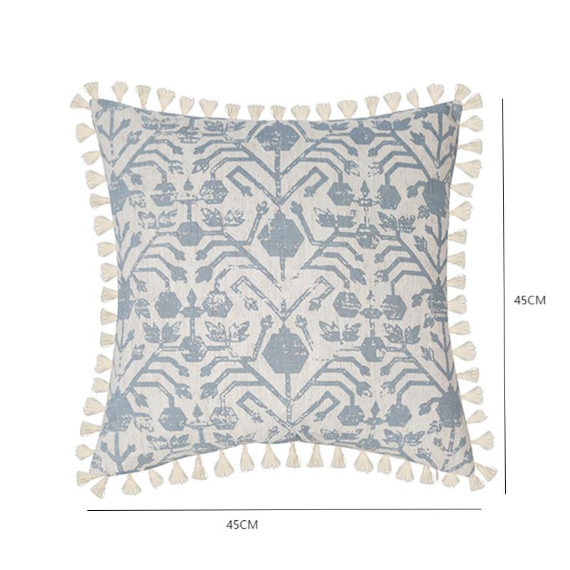 Tasselled Tufted Cushion Cover – Cotton-Linen, 5 Patterns | Loam & Linen